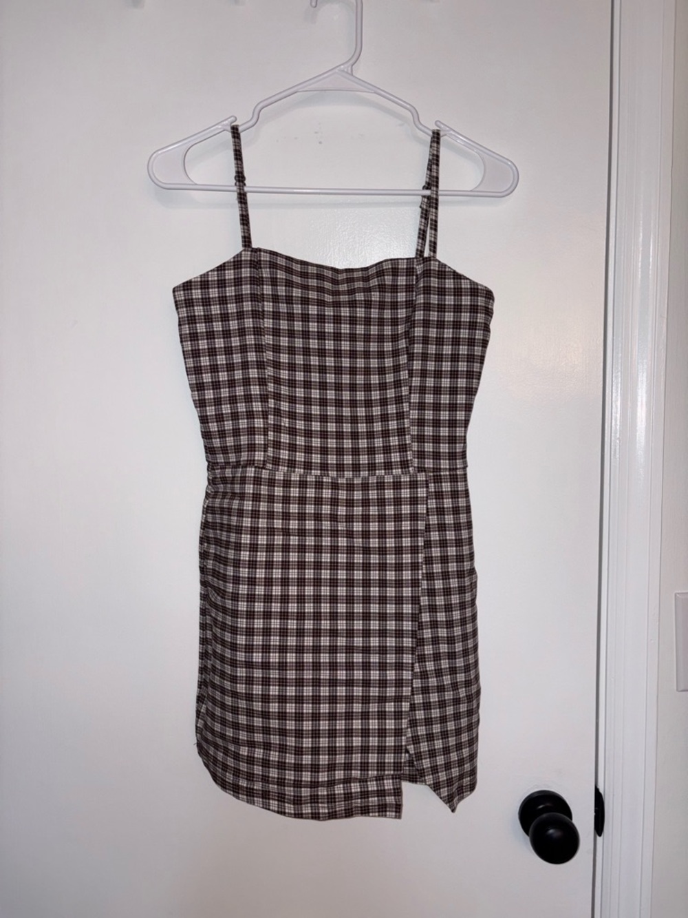 🍀4 for 25🍀 Altar’d State | Brown and White Gingham Romper